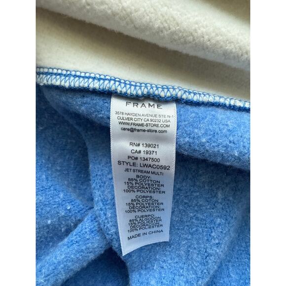 FRAME Oversized Sweatshirt Dress Jet Stream Multi Size XS/Small - Picture 9 of 14